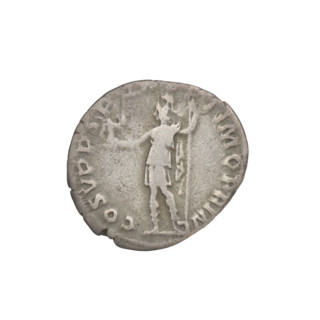 Denarius, Trajan (53–117; Roman emperor 98–117). Obverse: head of Trajan right, decorated with a