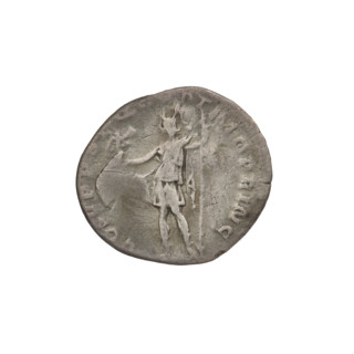 denarius, Trajan (53–117; Roman emperor 98–117); Obv.: head of Trajan facing right, decorated with