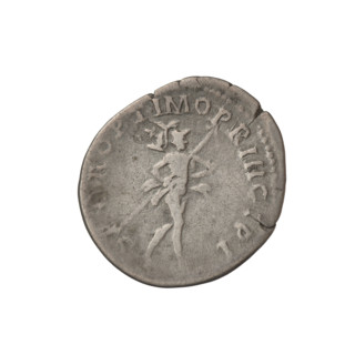 Denarius, Trajan (53–117; Roman emperor 98–117). Obverse: head of Trajan in laurel wreath facing
