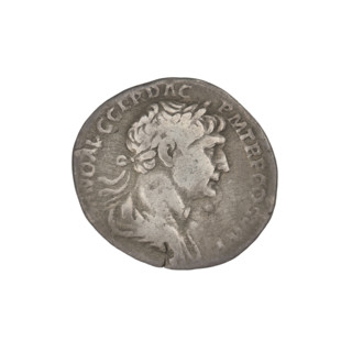 denarius, Trajan (53–117; Roman emperor 98–117); Obv.: head of Trajan in laurel wreath facing