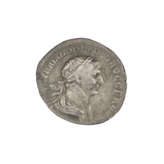 denarius, Trajan (53–117; Roman emperor 98–117); Obv.: head of Trajan in laurel wreath facing