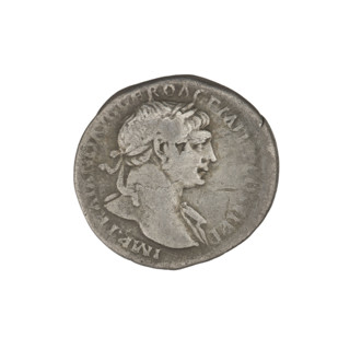 Denarius, Trajan (53–117; Roman emperor 98–117). Obverse: head of Trajan in laurel wreath facing