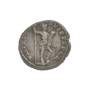 Denarius of Trajan (53–117 CE; emperor 98–117). Obverse: head of Trajan in laurel wreath facing