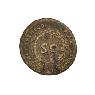 Trajan (53–117; Roman Emperor 98–117). Coin (Cyprus), 114–117. Obverse: head of Trajan in radiant