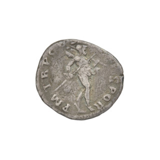 Denarius, Trajan (53–117; Roman emperor 98–117). Obverse: head of Trajan with laurel wreath facing