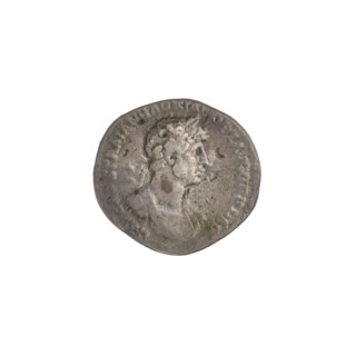 Denarius, Hadrian (76–138; Roman emperor 117–138). Obverse: head of Hadrian right, laurel wreath in