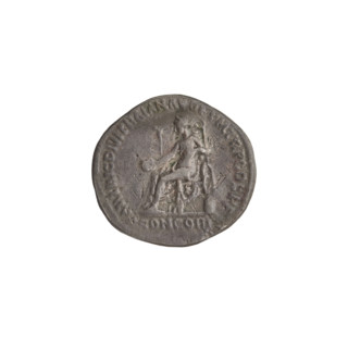 Denarius, Hadrian (76–138; Roman emperor 117–138). Obverse: head of Hadrian right, laurel wreath in