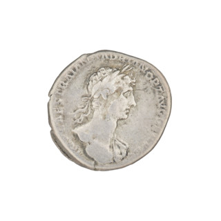 Denarius, Hadrian (76–138; Roman emperor 117–138). Obverse: Hadrian's head right, laurel wreath in