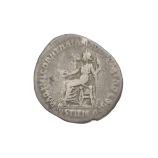 Denarius, Hadrian (76–138; Roman emperor 117–138). Obverse: head of Hadrian right, laurel wreath in