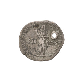 Denarius, Hadrian (76–138; Roman emperor 117–138). Obverse: bust of Hadrian right, laurel wreath in