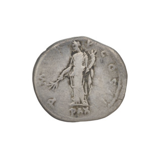 Denarius, Hadrian (76–138; Roman emperor 117–138). Obverse: bust of Hadrian right, laurel wreath in
