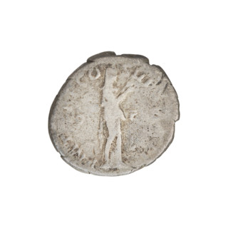 Denarius of Hadrian (76–138; Roman emperor 117–138). Obverse: bust of Hadrian right, laurel wreath