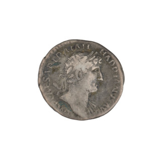 Denarius, Hadrian (76–138; Roman emperor 117–138). Obverse: bust of Hadrian to right, laurel wreath