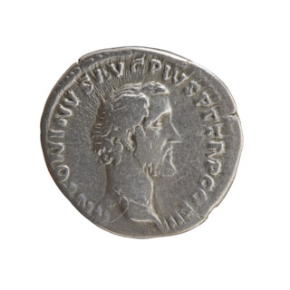 Denarius, Antoninus Pius (86–161; Roman Emperor 138–161), issuer. Obverse: Head of Antoninus Pius