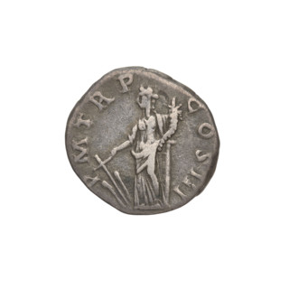 Denarius, Hadrian (76–138; Roman emperor 117–138). Obverse: bust of Hadrian to the right, laurel