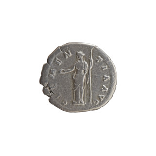 Denarius of Antoninus Pius (86–161; Roman emperor 138–161), c. 140–144. Obverse: Head of Antoninus