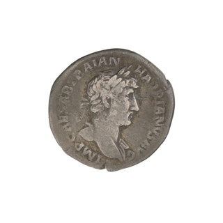 Denarius, Hadrian (76–138; Roman emperor 117–138). Obverse: bust of Hadrian facing right, laurel