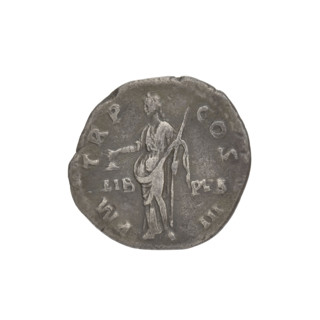 Denarius, Hadrian (76–138; Roman emperor 117–138). Obverse: bust of Hadrian right, laurel wreath in