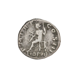 Denarius, Hadrian (76–138; Roman emperor 117–138). Obverse: bust of Hadrian right, laurel wreath in