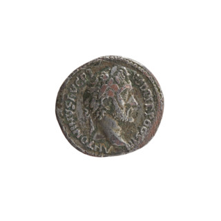 Denarius (hybrid, subaerate) of Antoninus Pius (86–161; Roman emperor 138–161). Obverse: Head of