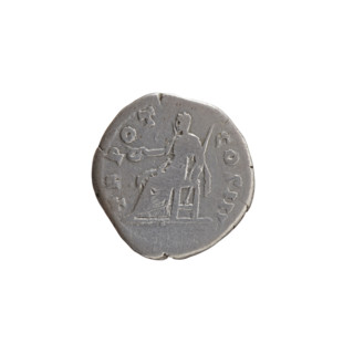 Denarius of Antoninus Pius (86–161; Roman emperor 138–161). Obverse: Head of Antoninus Pius in a