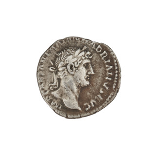 Denarius, Hadrian (76–138; Roman emperor 117–138). Obverse: bust of Hadrian facing right, laurel