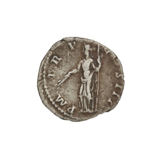 Denarius, Hadrian (76–138; Roman emperor 117–138). Obverse: bust of Hadrian facing right, laurel