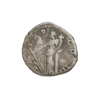 Denarius, Hadrian (76–138; Roman emperor 117–138). Obverse: bust of Hadrian right, laurel wreath in