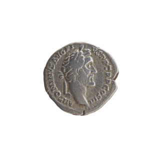 Denarius of Antoninus Pius (86–161; Roman Emperor 138–161), issuer. Obverse: head of Antoninus Pius