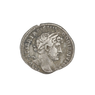 Denarius, Hadrian (76–138; Roman emperor 117–138). Obverse: bust of Hadrian facing right, laurel