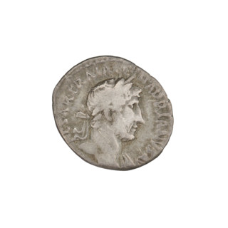 Denarius, Hadrian (76–138; Roman emperor 117–138). Obverse: bust of Hadrian right, laurel wreath in
