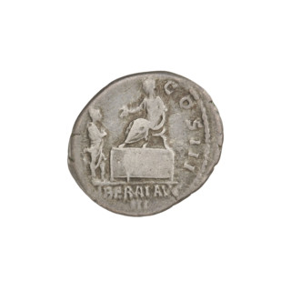 Denarius, Hadrian (76–138; Roman emperor 117–138). Obverse: bust of Hadrian right, laurel wreath in
