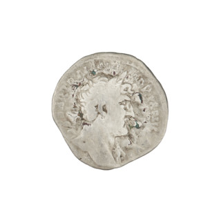 Denarius, Hadrian (76–138; Roman emperor 117–138). Silver coin, weight 3.05 g. Obverse: bust of