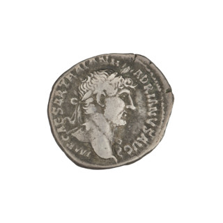Denarius, Hadrian (76–138; Roman emperor 117–138). Obverse: bust of Hadrian with laurel wreath and