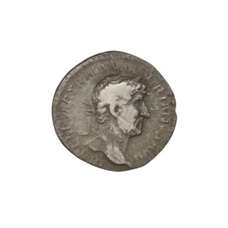 denarius, Hadrian (76–138; Roman emperor 117–138); Obverse: bust of Hadrian with laurel wreath and