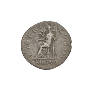 Denarius, Hadrian (76–138; Roman emperor 117–138). Obverse: bust of Hadrian with laurel wreath and