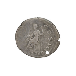 Denarius, Hadrian (76–138; Roman emperor 117–138). Obverse: bust of Hadrian with laurel wreath and