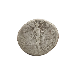 Denarius of Hadrian (76–138; Roman emperor 117–138). Obverse: bust of Hadrian with laurel wreath