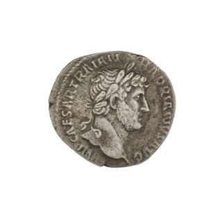 Denarius, Hadrian (76–138; Roman emperor 117–138). Obverse: bust of Hadrian with laurel wreath