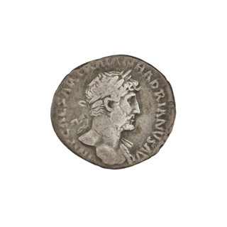 Denarius, Hadrian (76–138; Roman emperor 117–138). Obverse: Bust of Hadrian with laurel wreath