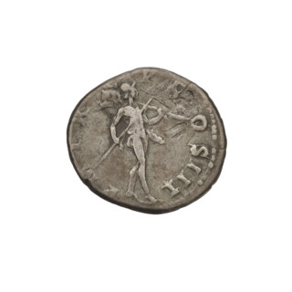 Denarius of Hadrian (r. 117–138). Obverse: bust of Hadrian with laurel wreath facing right; rim