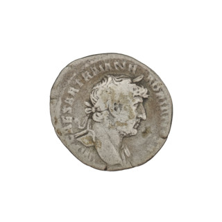 Denarius, Hadrian (76–138; Roman emperor 117–138). Obverse: Bust of Hadrian with laurel wreath