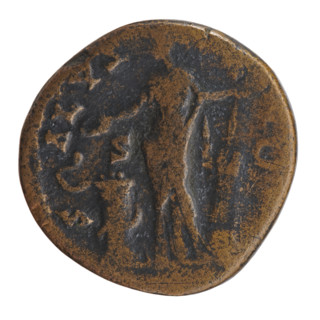 Sestertius, Antoninus Pius (86–161; Roman emperor 138–161) — obverse: head of the emperor in a