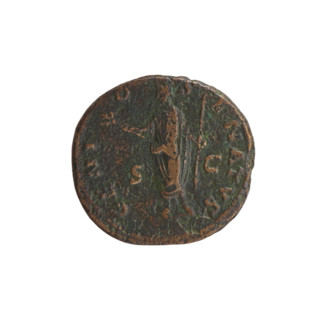dupondius, Antoninus Pius (86–161; Roman emperor 138–161) (issuer). Obverse: Head of Antoninus Pius