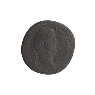Dupondius of Antoninus Pius (86–161; Roman Emperor 138–161). Obverse: head of the emperor in