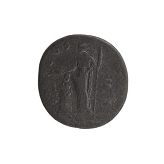 Dupondius of Antoninus Pius (reigned 138–161 CE), struck 140–144 CE, Roman Empire — Rome. Obverse: