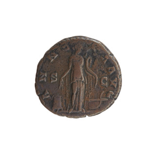Antoninus Pius (86–161; Roman emperor 138–161), issuer. Obverse: head of Antoninus Pius in a laurel