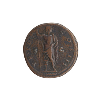 Antoninus Pius (86–161; Roman emperor 138–161), issuer. Obverse: Head of the emperor in a laurel