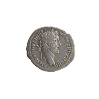 Denarius, Antoninus Pius (86–161; Roman emperor 138–161), issuer. Obverse: Head of Antoninus Pius