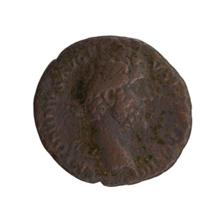 Antoninus Pius (86–161; Roman emperor 138–161), issuer. Obverse: head of Antoninus Pius in a laurel